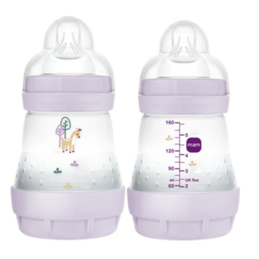 Biberons (2) Anti-Colique 5oz - Lilas-Mam Baby-SKL-C5972-003-01-CLÉMENT
