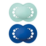 Suce Orthodontique (2) Matte 16mois + - Bleu-Mam Baby-SKL-C6924-024-41-CLÉMENT