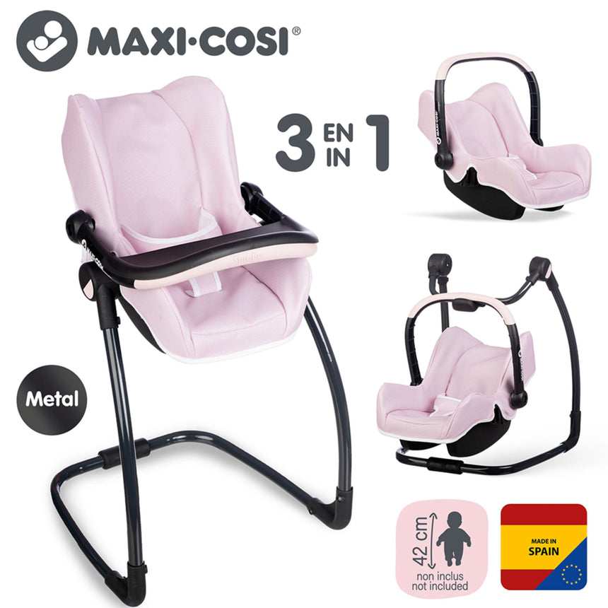Chaise 3 En 1 Pour Poupée - Rose-Smoby-SMO-892240242-CLÉMENT