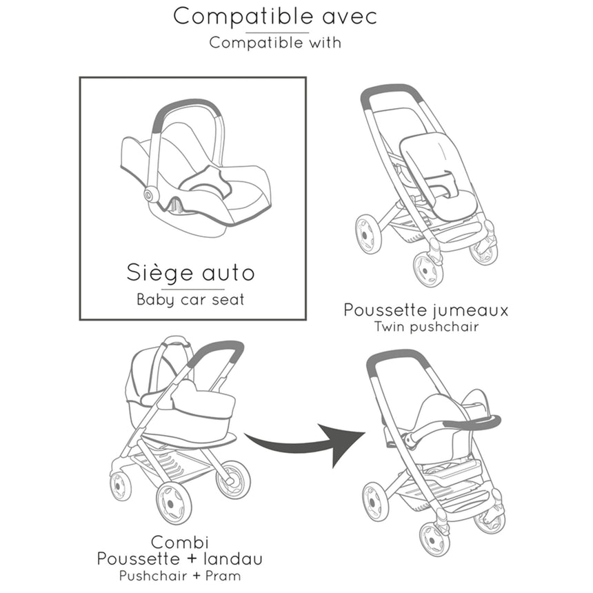 Chaise Haute 3-En-1 Pour Poupée - Beige-Smoby-SMO-892240245-CLÉMENT