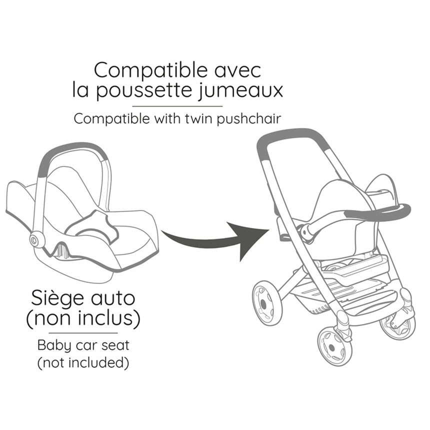 Poussette pour Poupée Jumeaux - Beige-Smoby-SMO-892253222-CLÉMENT