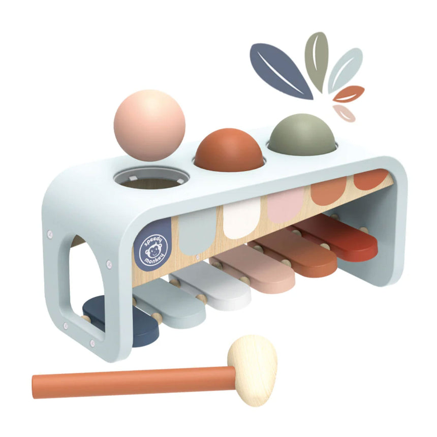 Tap Tap Xylophone 2-en-1-Speedy Monkey-SPM-SP1010-CLÉMENT