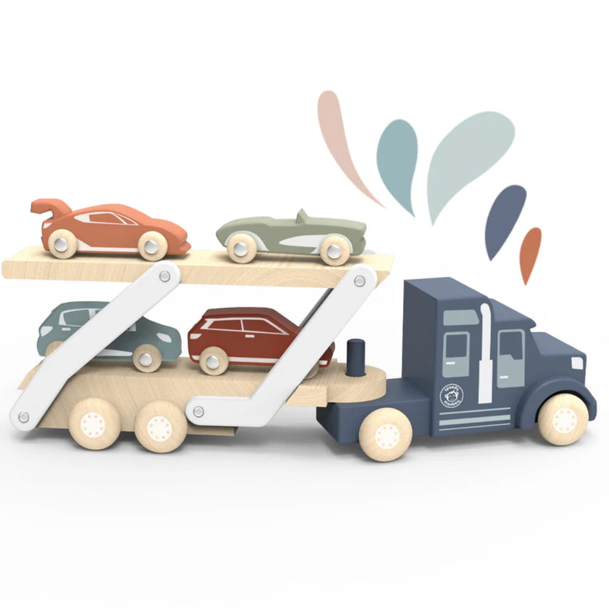 Camion Transporteur En Bois-Speedy Monkey-SPM-SP1013-CLÉMENT