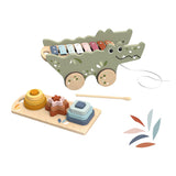 Crocodile à tirer avec xylophone et activités-Speedy Monkey-SPM-SP1055-CLÉMENT