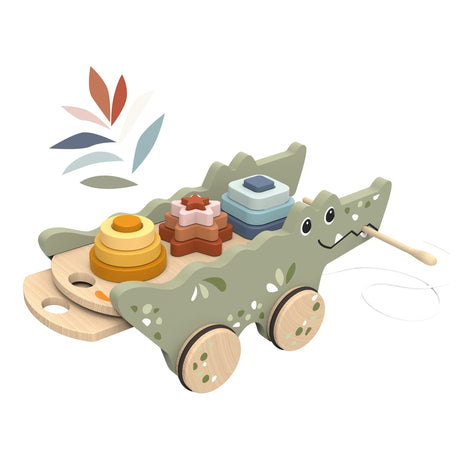 Crocodile à tirer avec xylophone et activités-Speedy Monkey-SPM-SP1055-CLÉMENT