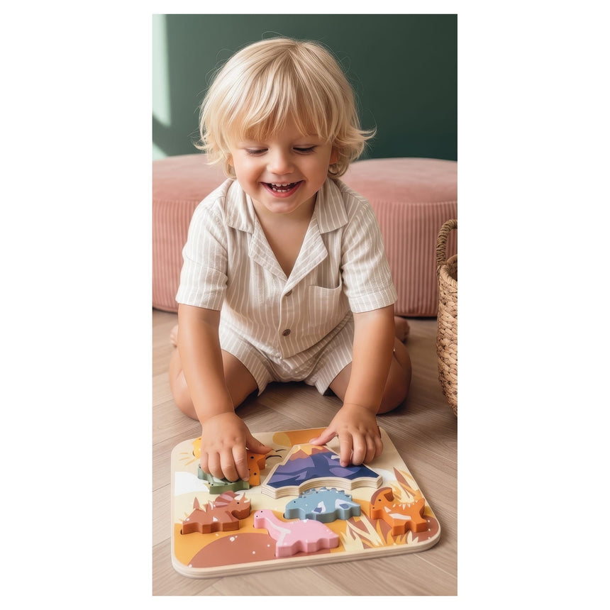 Casse-tête épais géant Dinosaures-Speedy Monkey-SPM-SP6011-CLÉMENT