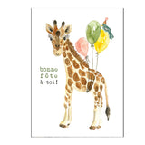 Carte de Souhait Bonne Fête Girafe-STÉPHANIE RENIÈRE ILLUSTRATION-SRI-GISELE01-CLÉMENT