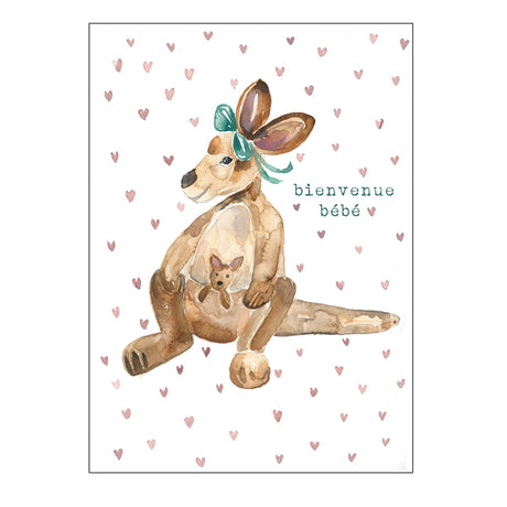 Carte de Souhait Maman et Bébé Kangorou-STÉPHANIE RENIÈRE ILLUSTRATION-SRI-KARELLE1-CLÉMENT