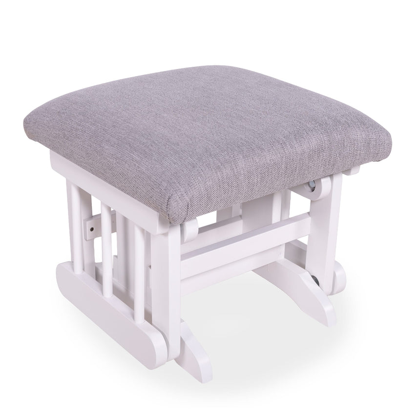 Tabouret Blanc- Tissus sur commande spéciale-Goberce-Oxford 060-GBE-TB04-BLANC-CLÉMENT