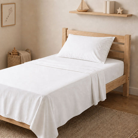 Ensemble de Draps Lit Simple - Blanc-Textile City inc-TCI-1359968-CLÉMENT