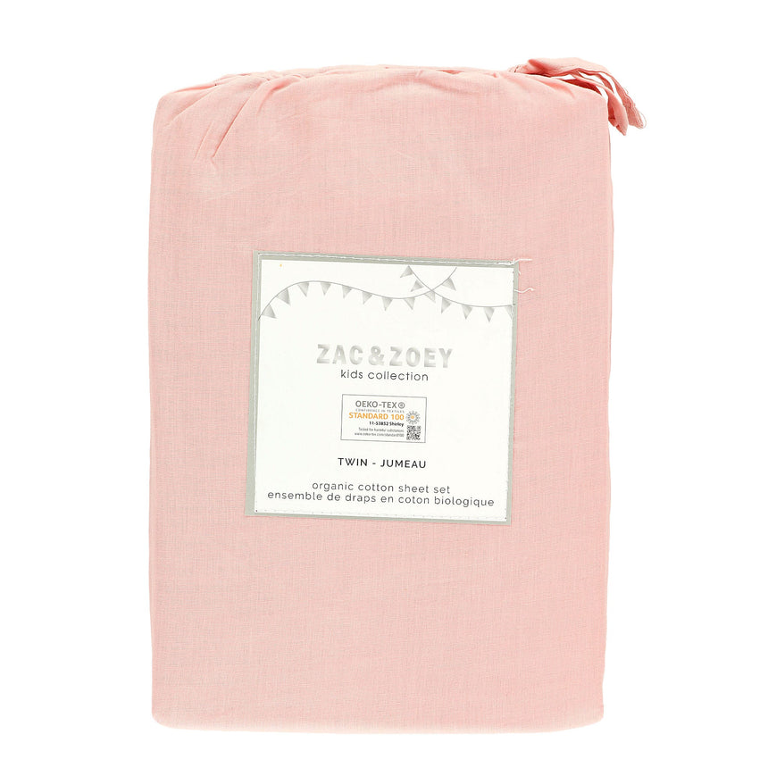 Ensemble de Draps Lit Simple - Rose-Textile City inc-TCI-1363408-CLÉMENT