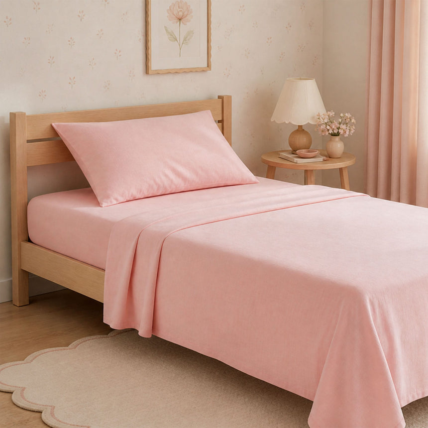 Ensemble de Draps Lit Simple - Rose-Textile City inc-TCI-1363408-CLÉMENT