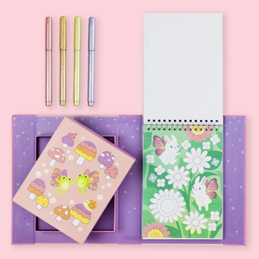 Ensemble de coloriage scintillant Little Fairy Land-Tiger Tribe-TIG-6-0351-CLÉMENT