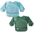 Bavoir Manches Longues (2) - Bleu / Olive-Tiny Twinkle-TIN-TT140-CLÉMENT