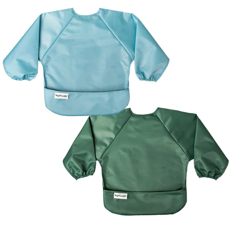Bavoir Manches Longues (2) - Bleu / Olive-Tiny Twinkle-TIN-TT140-CLÉMENT