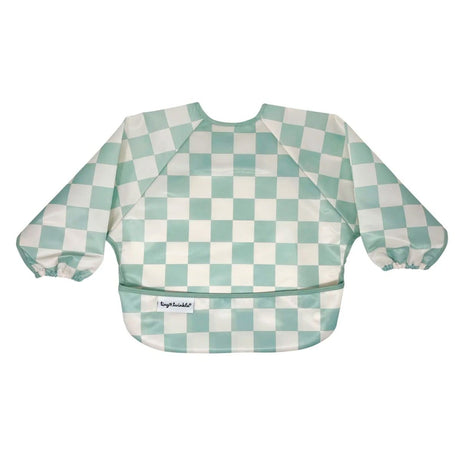 Bavoir Manches Longues - Damier Sauge-Tiny Twinkle-TIN-TT294-CLÉMENT