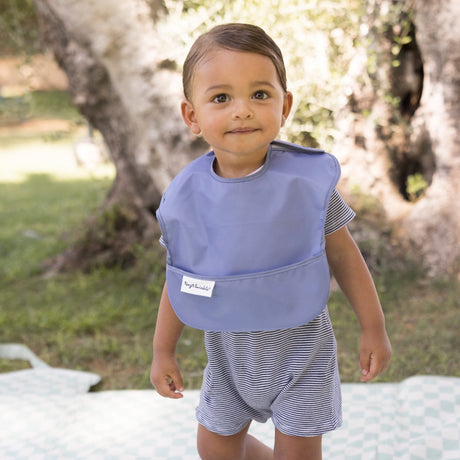 Bavoir Imperméable (2) - Bleu / Taupe-Tiny Twinkle-TIN-TT710-CLÉMENT