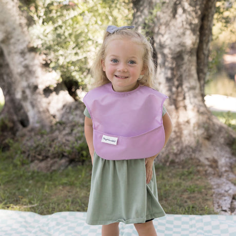 Bavoir Imperméable (2) - Lilas / Taupe-Tiny Twinkle-TIN-TT711-CLÉMENT