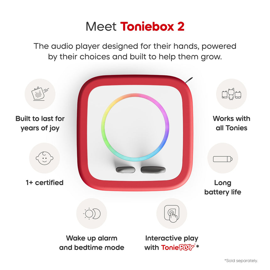 Toniebox 2 - Mon premier coffret Playtime Puppy – Rouge (bilingue)-Tonies-TON-11003492-CLÉMENT