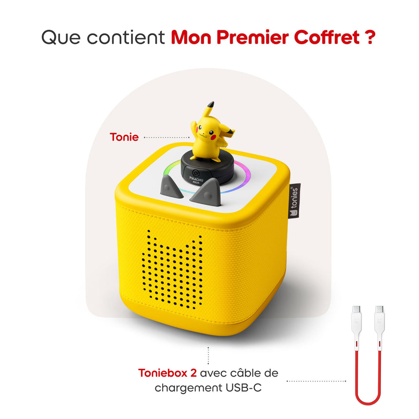 Ensemble de Départ Toniebox 2 Pokemon - Pikachu (Français)-Tonies-TON-11005626-CLÉMENT