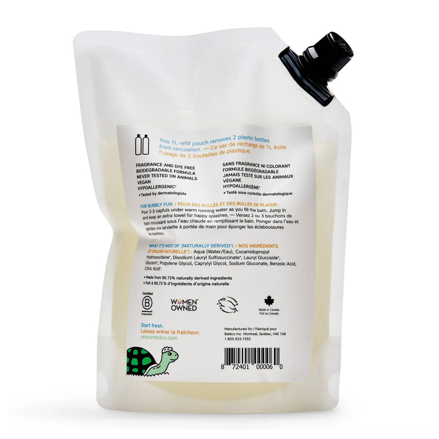 Méga bain moussant - Recharge de 1L-The Unscented Company-TUC-TUC-KBB-1-CLÉMENT