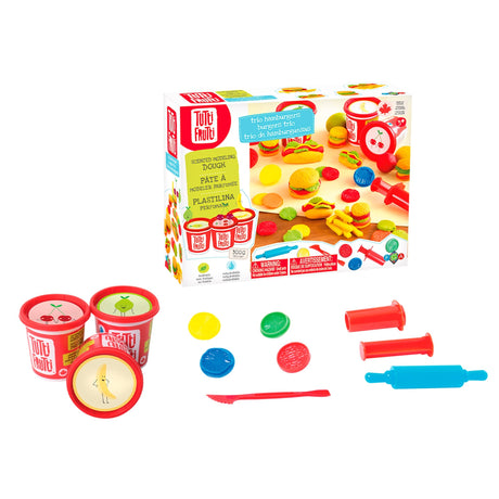 Trio Pâtes à Modeler - Hamburgers-Tutti Frutti-TUF-BJTT14702-CLÉMENT
