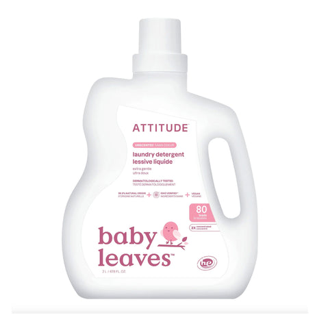 Lessive pour bébé non parfumée 80 brassées 2L-Attitude-UDE-12083-CLÉMENT