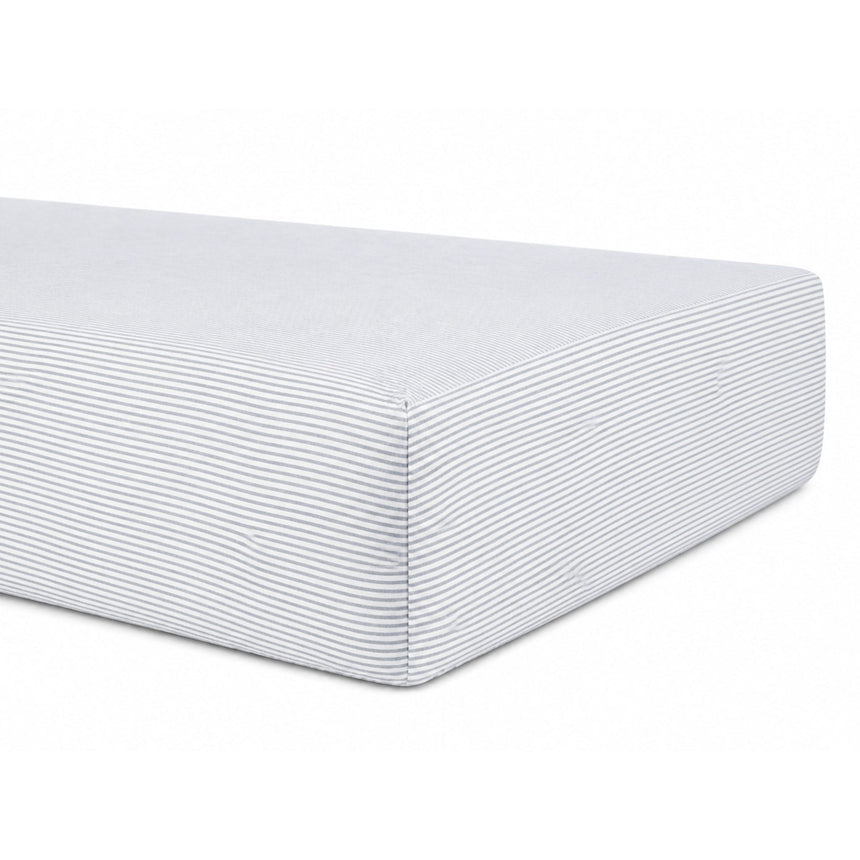 Drap Contour Bambou pour Lit de Bébé - Rayures Bleues-Günamüna-UNA-1600BLUE-CLÉMENT