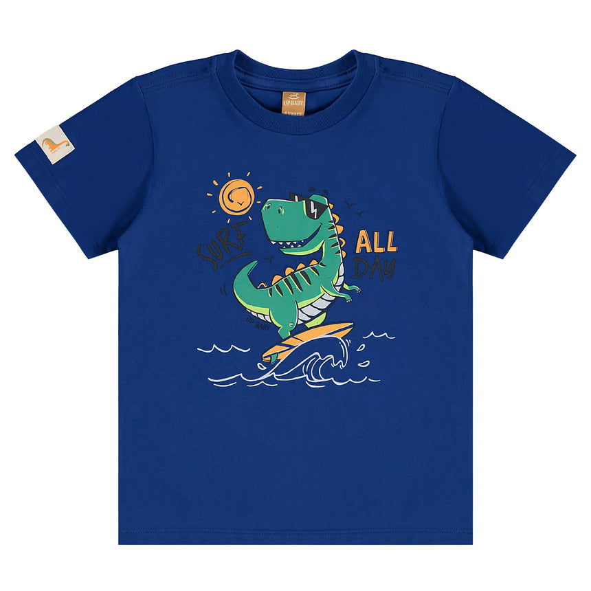 T-shirt Dino 2-8ans-Up Baby-Bleu Royal-2-UPB-46369-193964-CLÉMENT