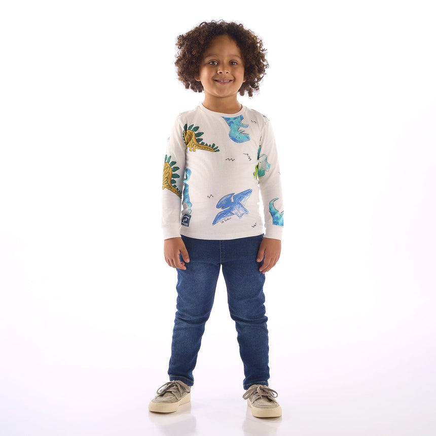 T-shirt Dinos 2-8ans-Up Baby-UPB-46642-AB2478-CLÉMENT