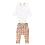 Ensemble Deux Pièces Carreaux 3-24mois-Up Baby-Ivoire-3-6 m-UPB-46701-000106-CLÉMENT