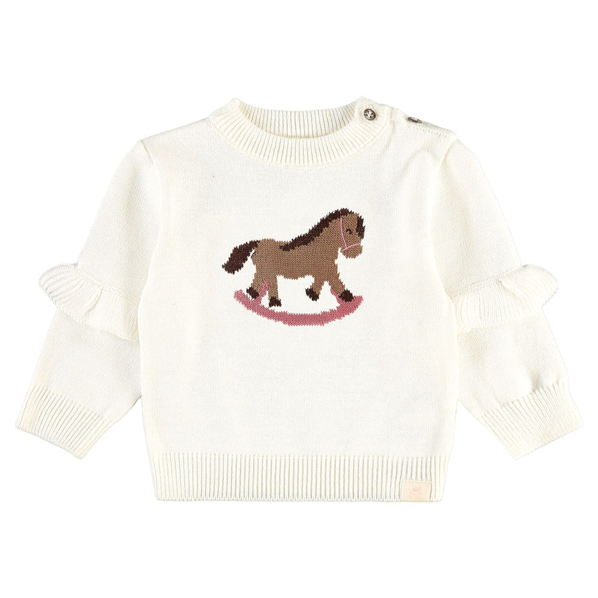 Pull Tricot Cheval 3-24mois-Up Baby-Ivoire-3-6 m-UPB-46703-000106-CLÉMENT