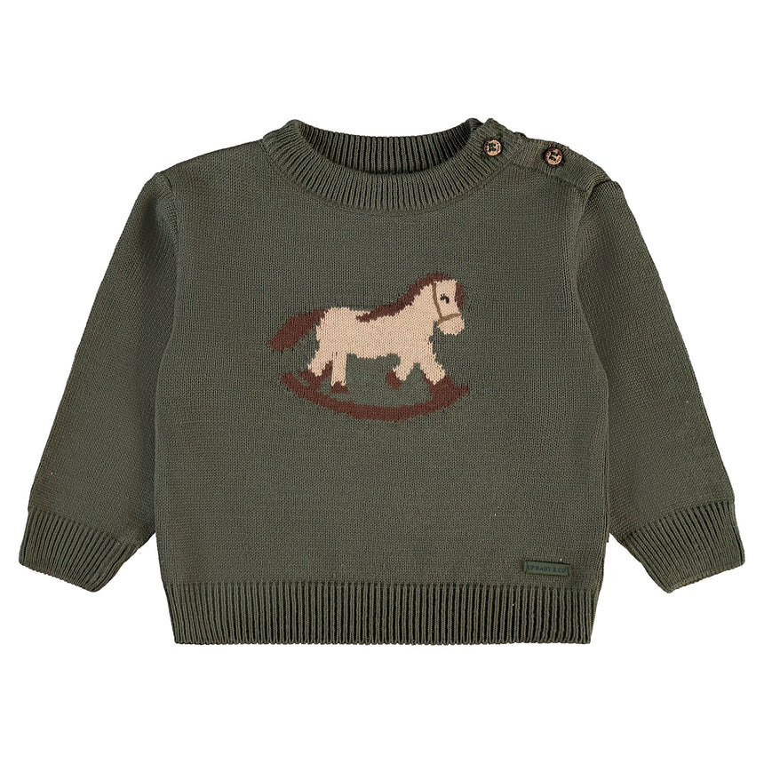 Pull Tricot Cheval 3-24mois-Up Baby-Forêt-3-6 m-UPB-46740-190419-CLÉMENT