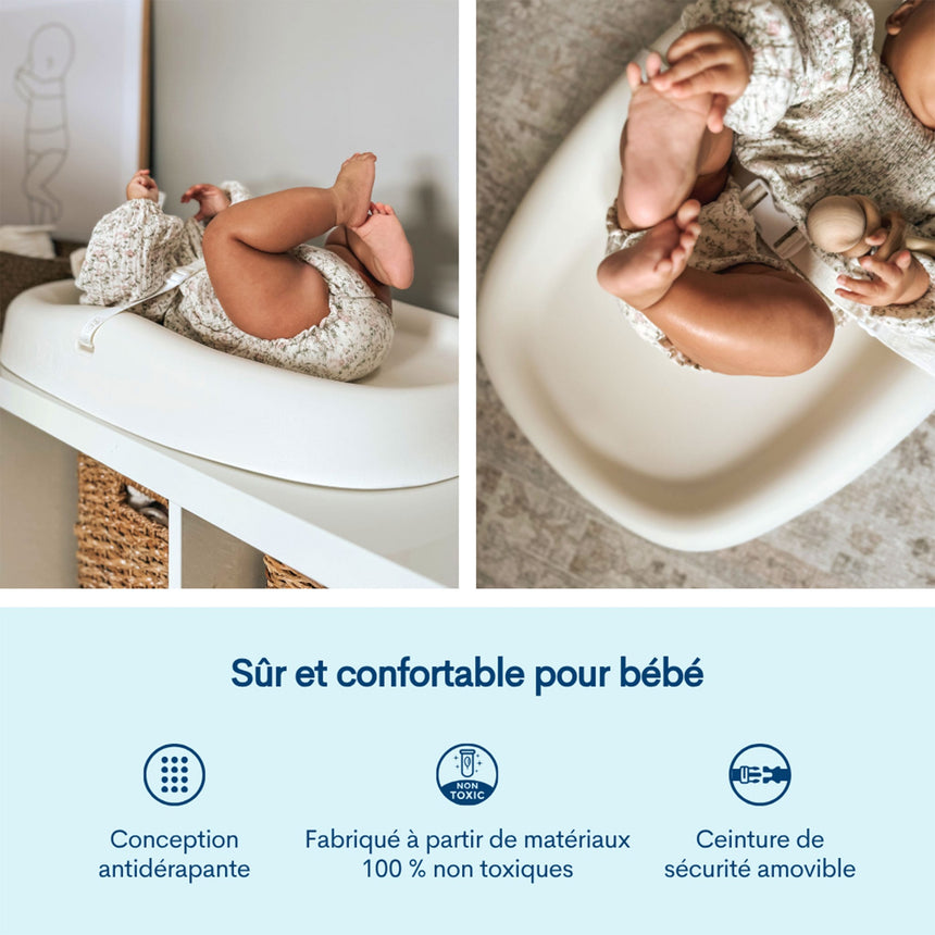Matelas à langer facile à nettoyer - Taupe-Upseat-UPS-805-CLÉMENT