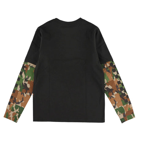 T-shirt Camo Twofer 8-16ans-Vans-VAN-VN000ZM3BLK-CLÉMENT