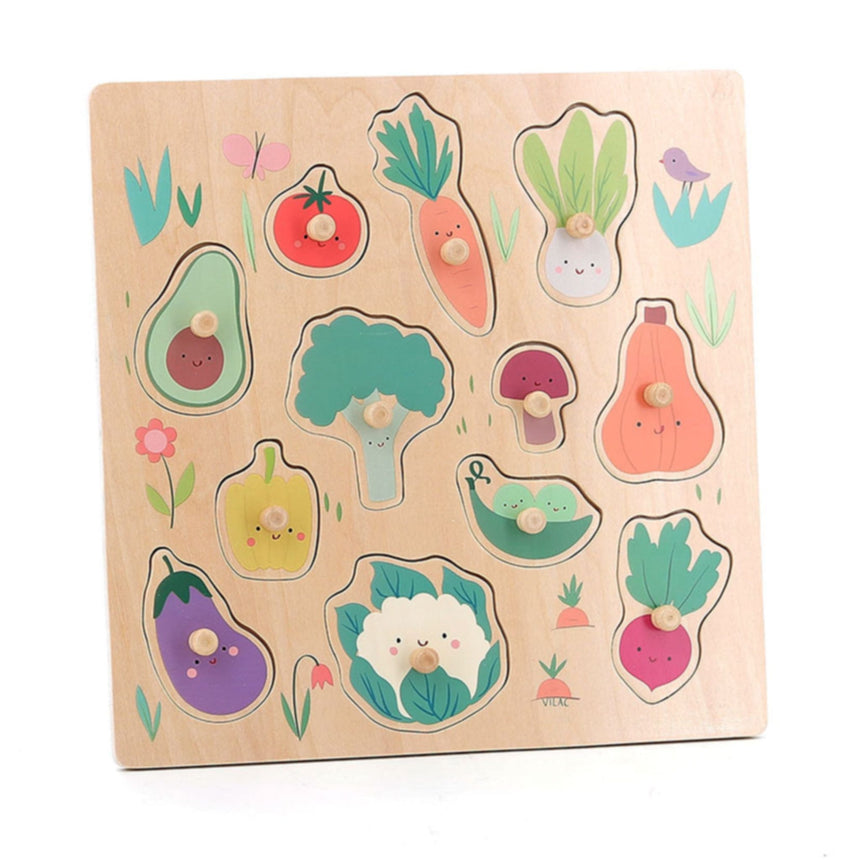 Casse-tête en Bois - Légumes Jardin-Vilac-VLC-V7101-CLÉMENT
