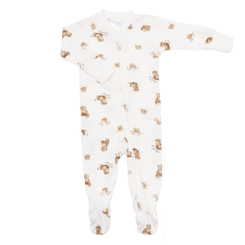 Pyjama Bambou Loutres 0-18mois-Perlimpinpin-Ivoire-0 m-VPE-BB34601-LOUT-CLÉMENT