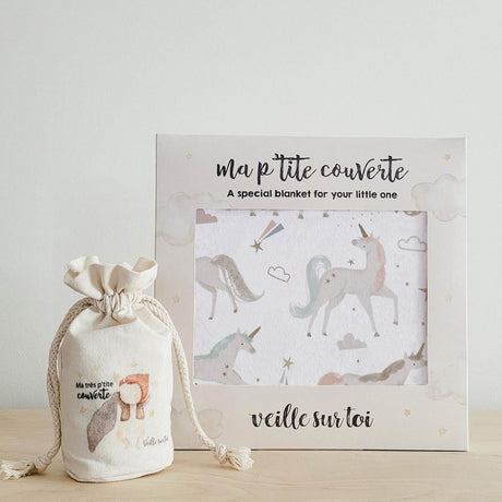 Petite Couverture Minky - Les rêves de Licornes-Veille sur Toi-VST-VSTCVCELESTE-CLÉMENT