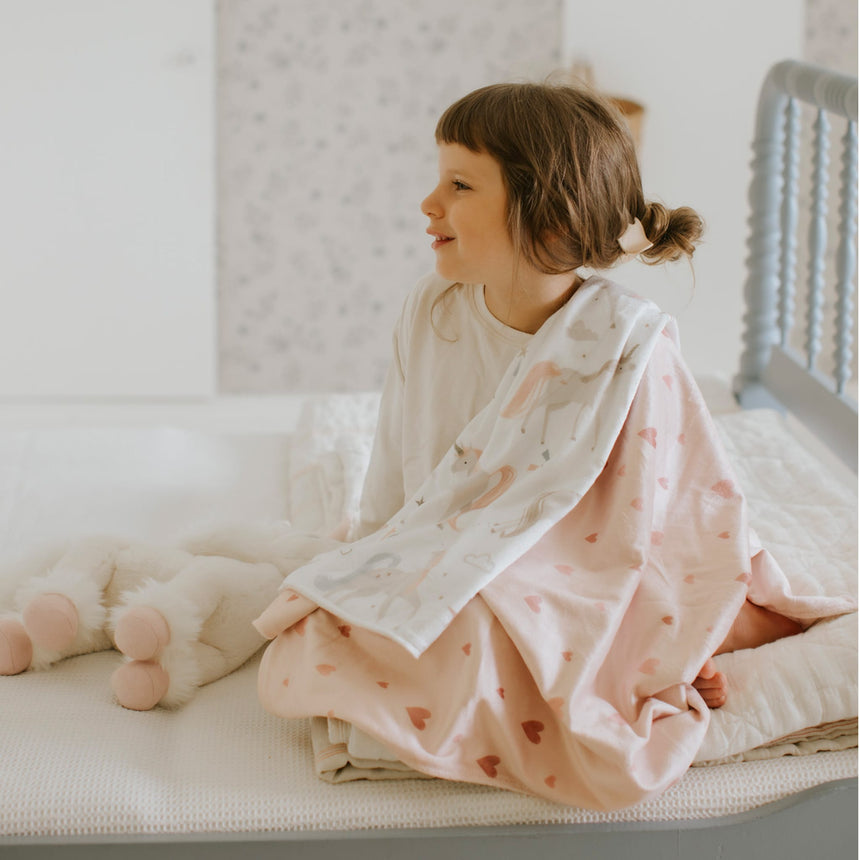 Petite Couverture Minky - Les rêves de Licornes-Veille sur Toi-VST-VSTCVCELESTE-CLÉMENT