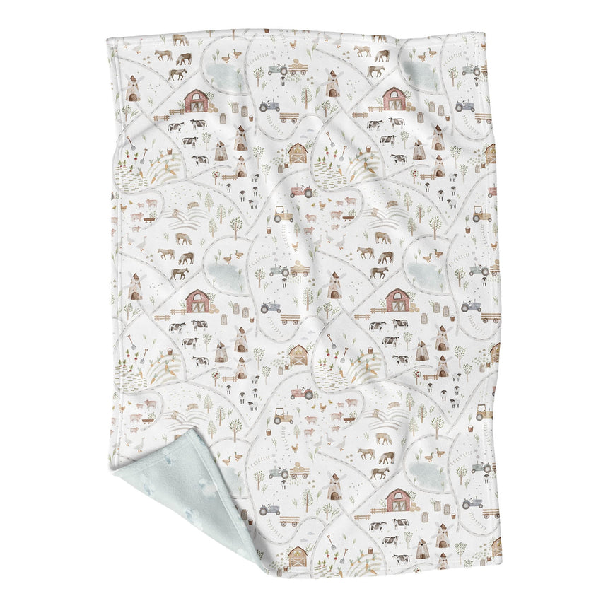 Petite Couverture Minky - Ferme Gédéon-Veille sur Toi-VST-VSTCVGEDEON-CLÉMENT