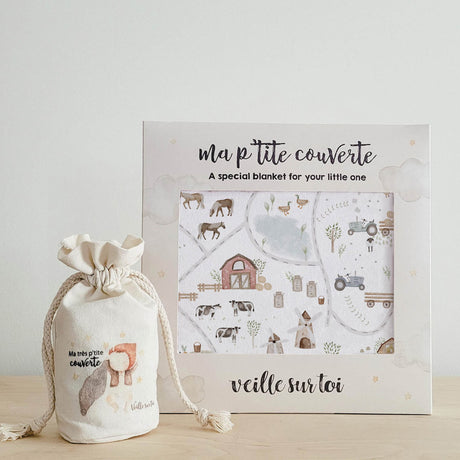 Petite Couverture Minky - Ferme Gédéon-Veille sur Toi-VST-VSTCVGEDEON-CLÉMENT