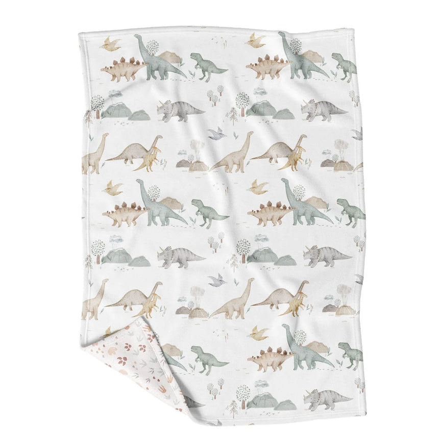 Petite Couverture Minky - Jurassique-Veille sur Toi-VST-VSTJURASSIQU-CLÉMENT