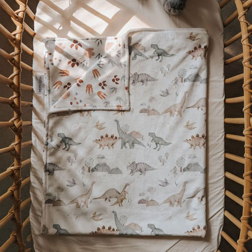 Petite Couverture Minky - Jurassique-Veille sur Toi-VST-VSTJURASSIQU-CLÉMENT