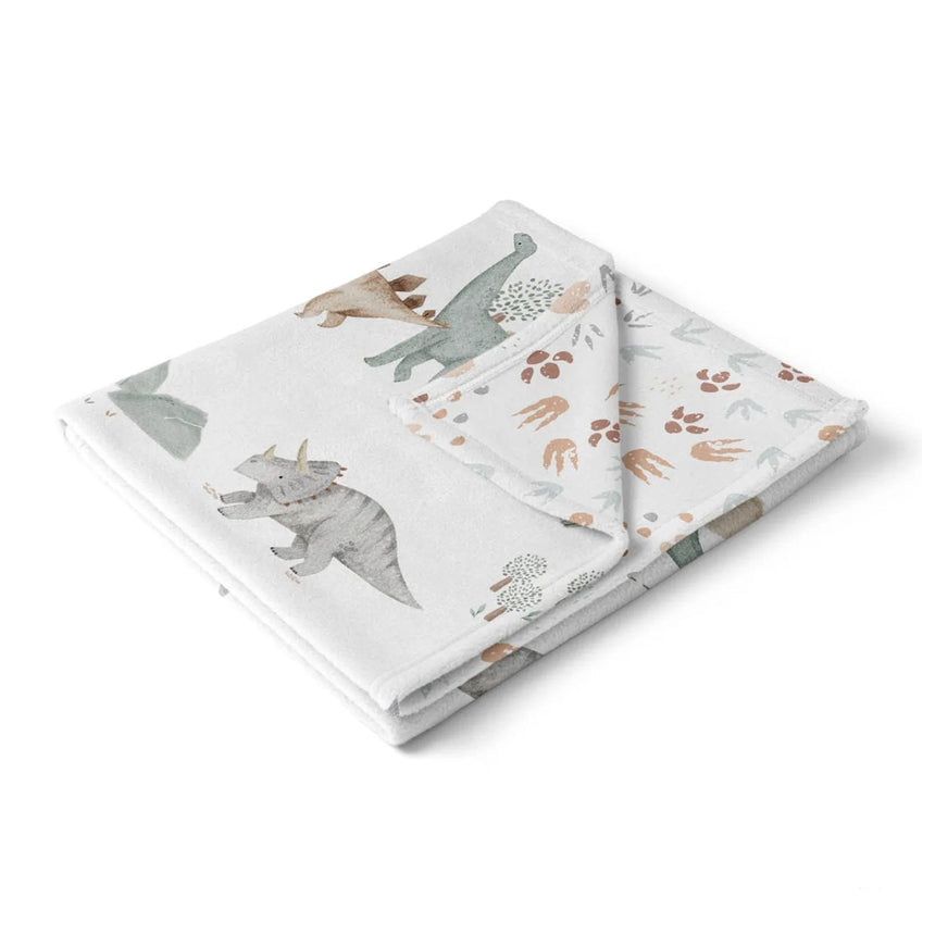 Petite Couverture Minky - Jurassique-Veille sur Toi-VST-VSTJURASSIQU-CLÉMENT