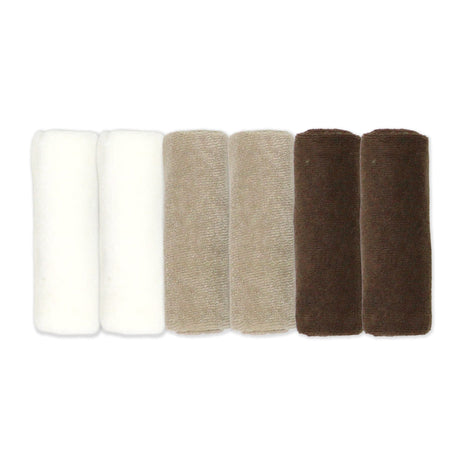 Débarbouillette(6) bambou Oxford - Beige-Kushies-KUS-WC801-CLÉMENT