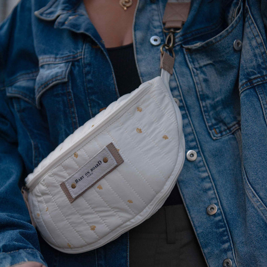 Sac à Langer Banane Avec Bandoulière Armelle - Beige-Baby on board-YND-BOB-2202-CLÉMENT