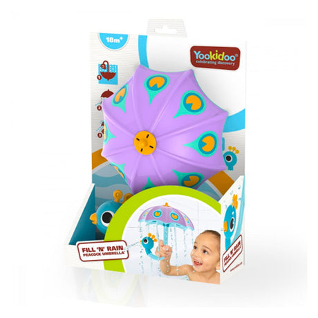Jouet de Bain Parapluie Paon Mauve-Yookidoo-YOO-40226-CLÉMENT