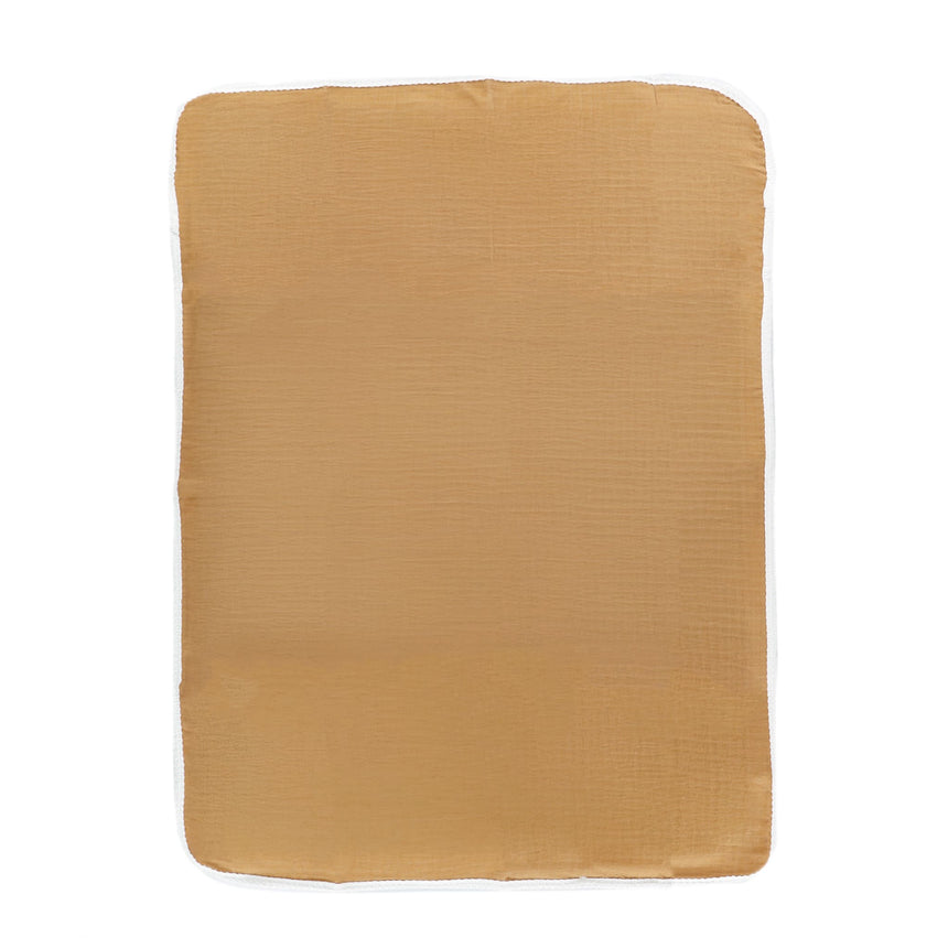 Couverture Mousseline Gaufré - Uni Brun-Origami Maison-JAS-RMOUSSGAUFBR-CLÉMENT