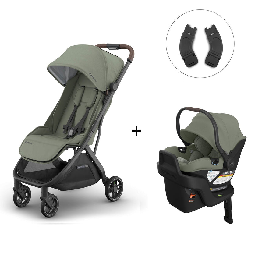 Poussette Minu V3 + Siège Auto Aria V2 + Adaptateurs - Evelyn-Poussettes Simples (604)-UPPAbaby-CLÉMENT