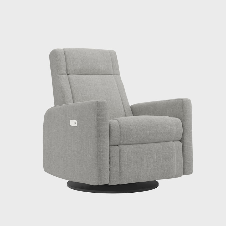 Grand Fauteuil Berçant et Pivotant Nelly avec Mécanisme Électrique - Nubia Silver